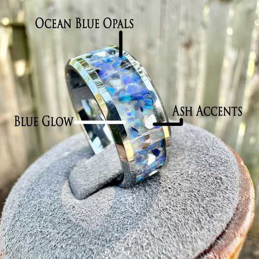 8mm Tungsten Cremation Ring