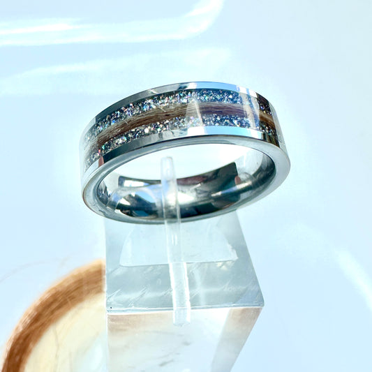 DiamondCast Hair or Fur Memorial Ring