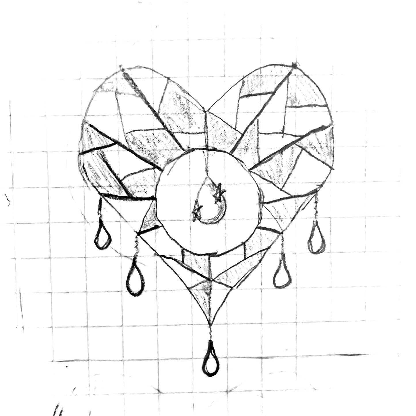 Bleeding Heart Stained Glass Pattern
