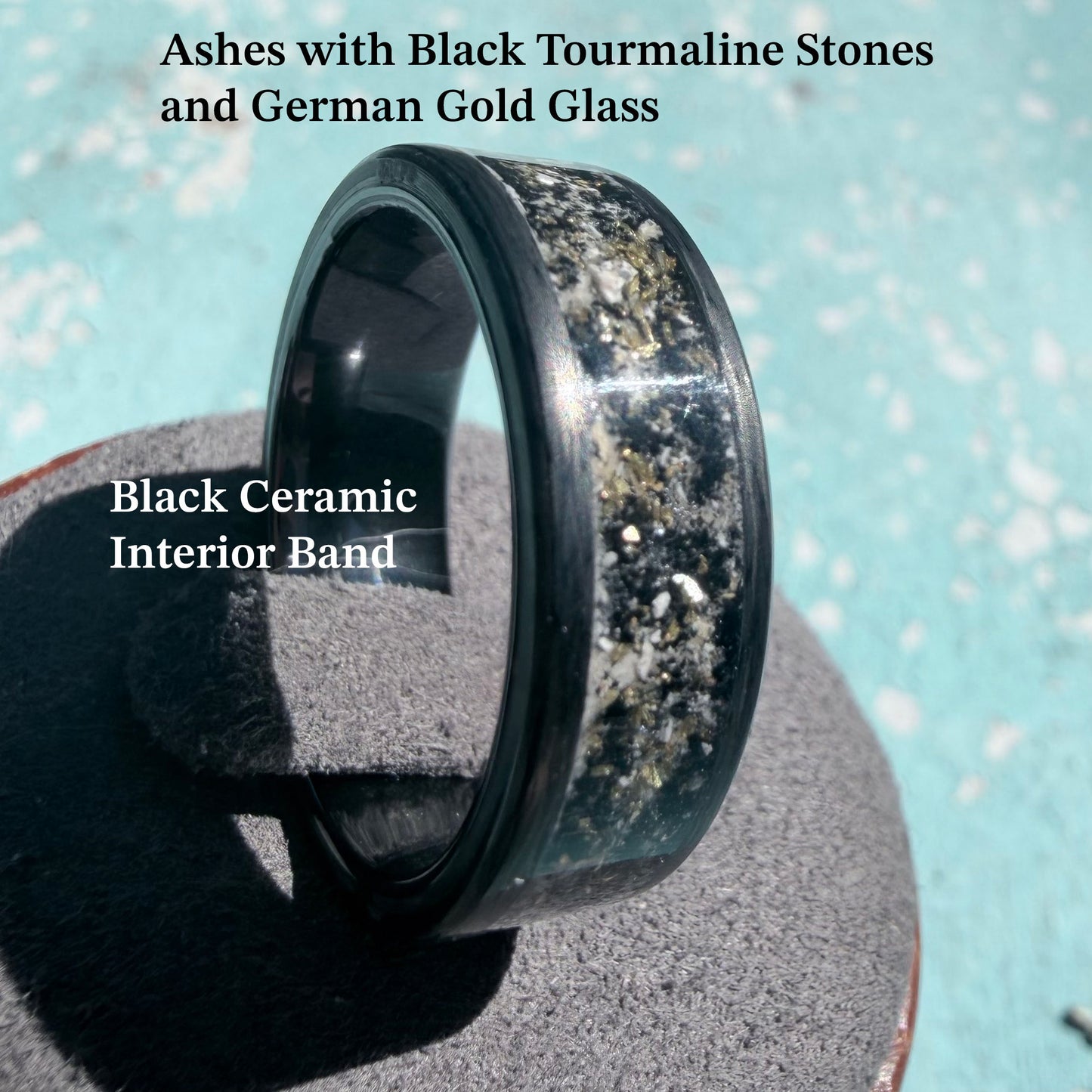 8mm Carbon Fiber Granite Cremation Ring