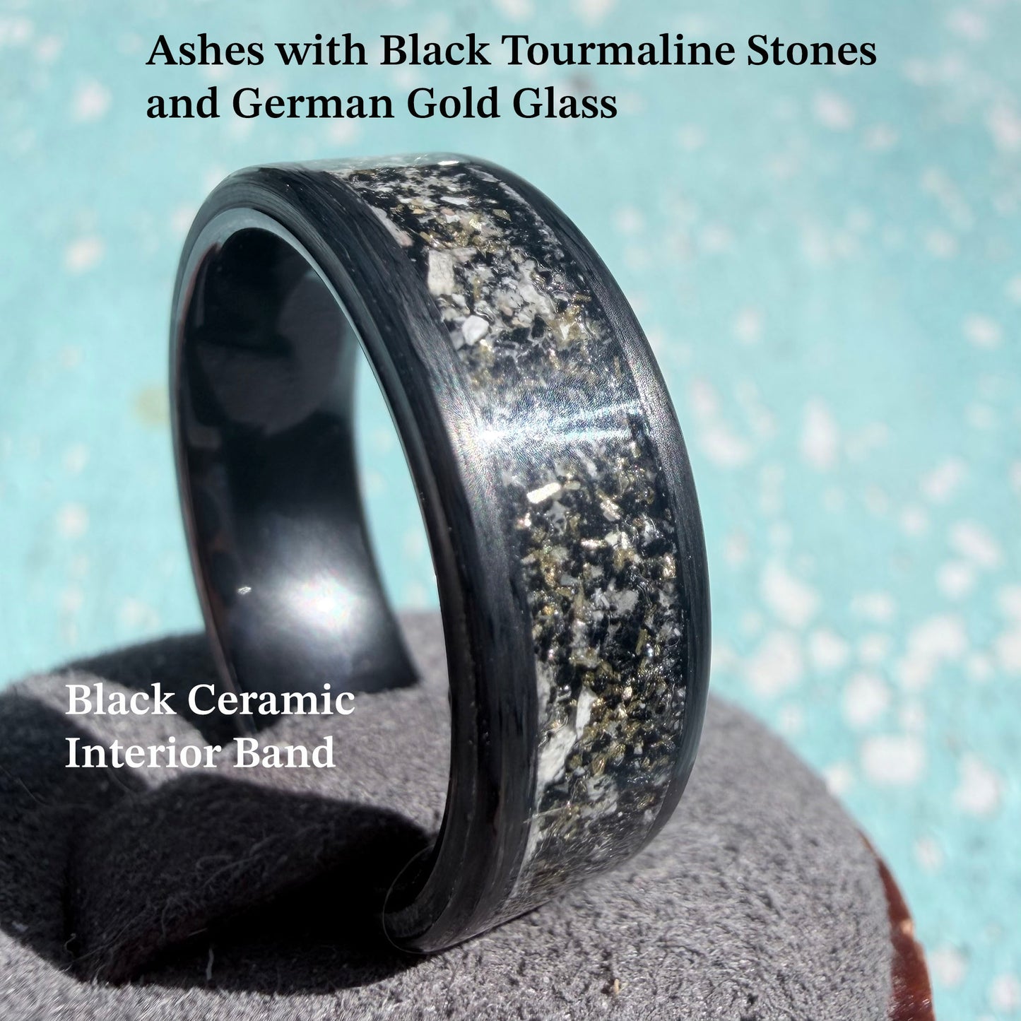 8mm Carbon Fiber Granite Cremation Ring