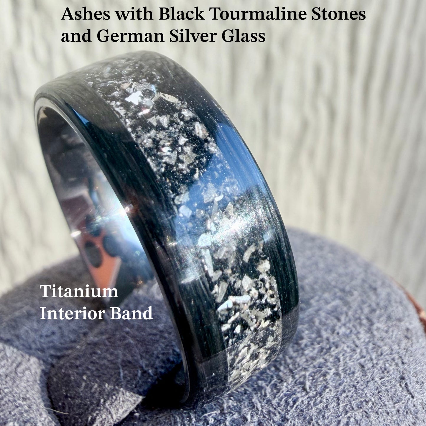 8mm Carbon Fiber Granite Cremation Ring