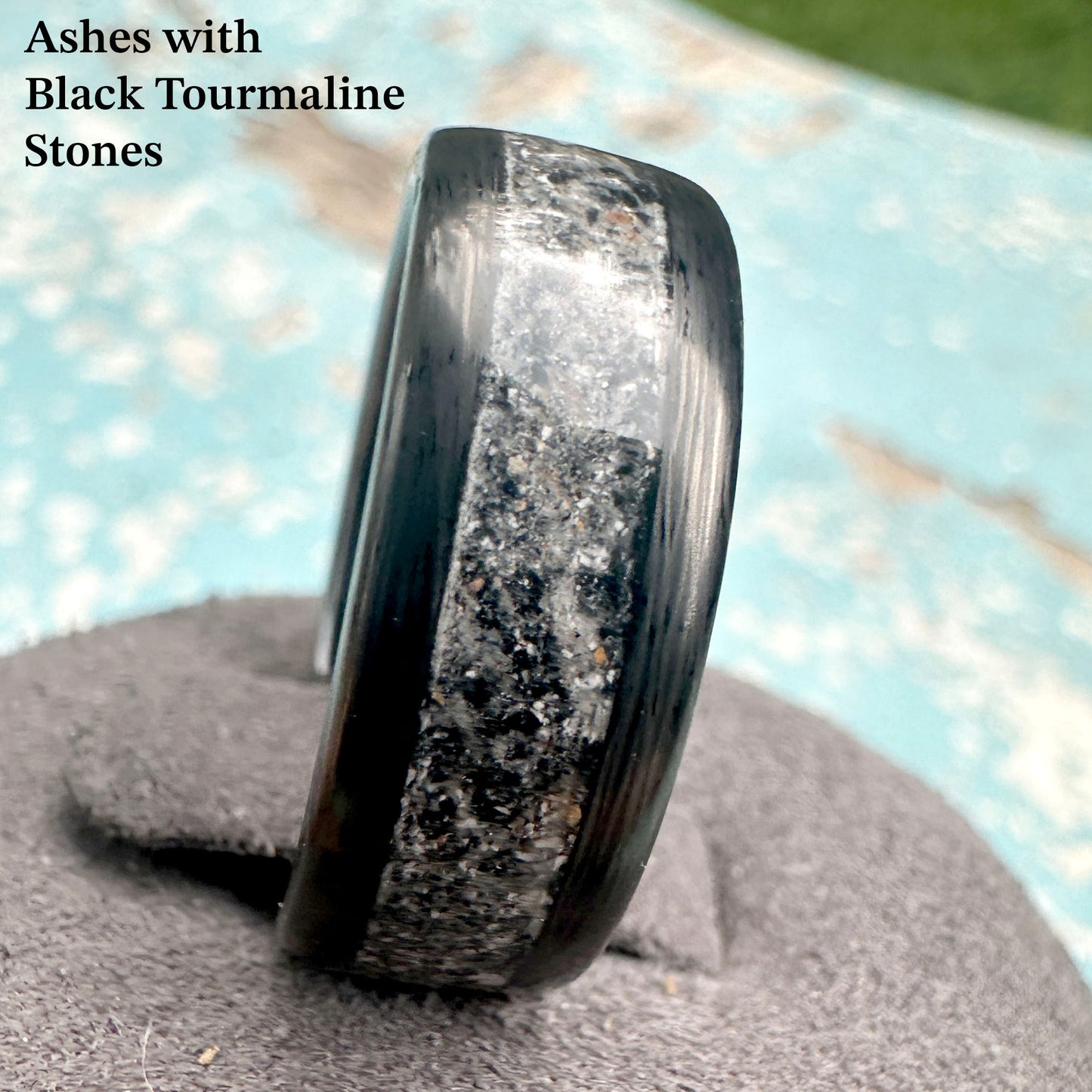 8mm Carbon Fiber Granite Cremation Ring