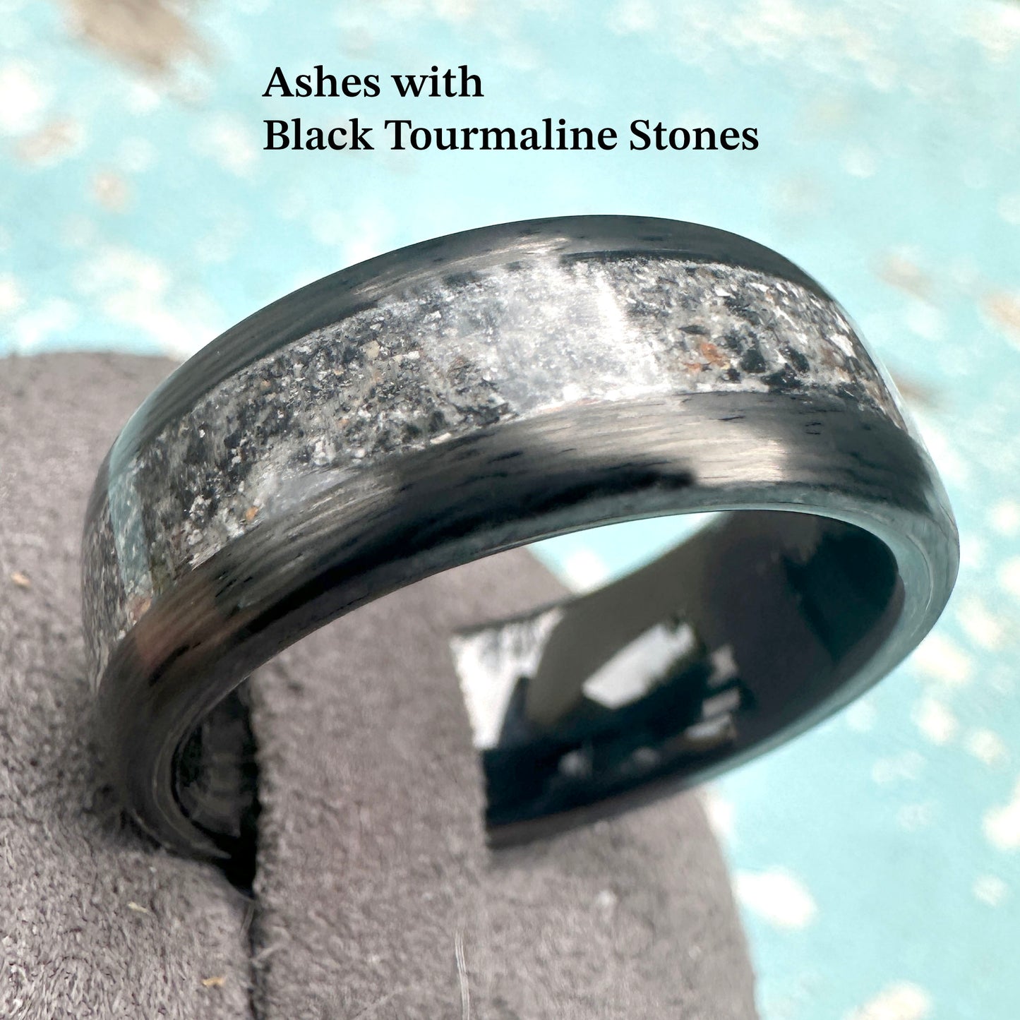 8mm Carbon Fiber Granite Cremation Ring