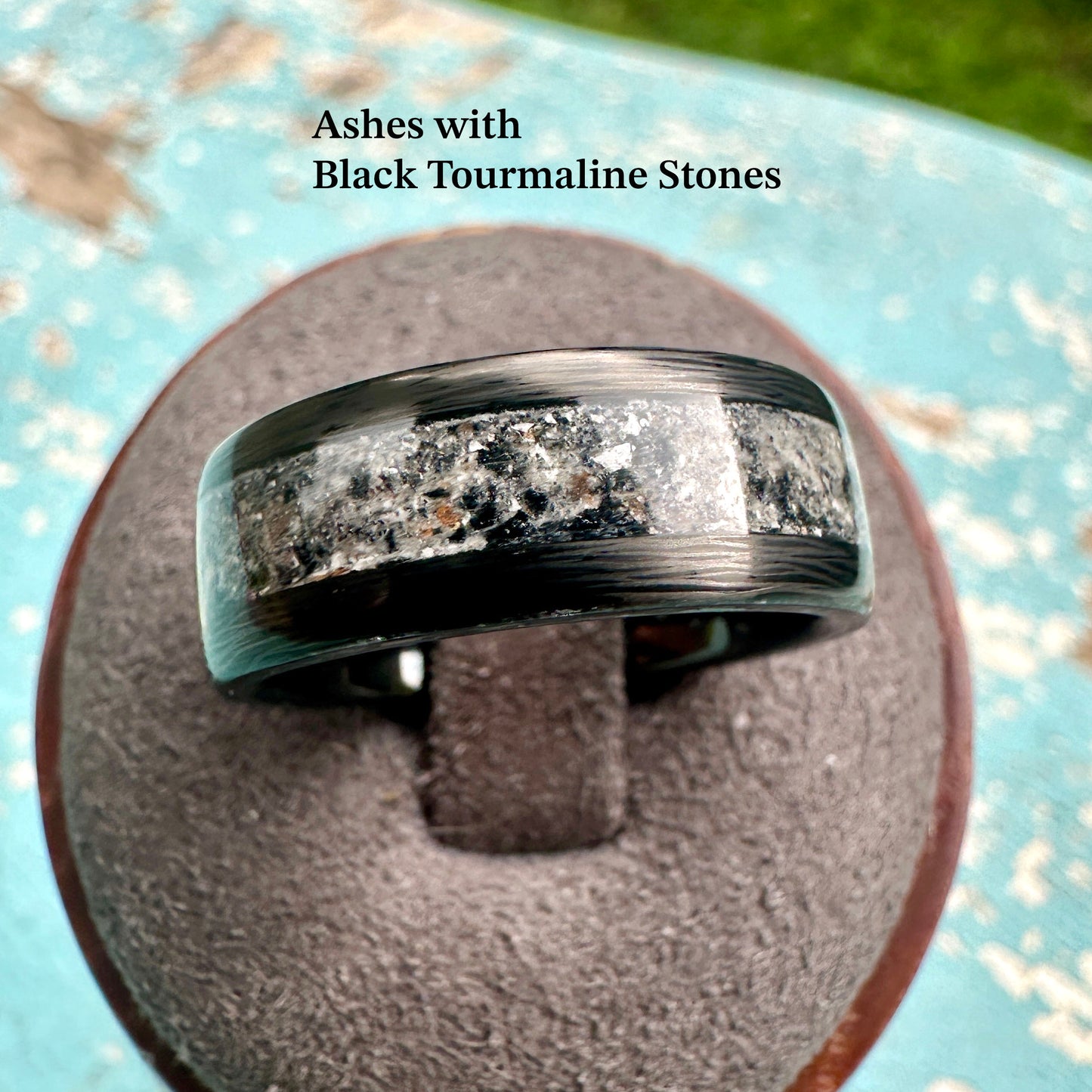 8mm Carbon Fiber Granite Cremation Ring