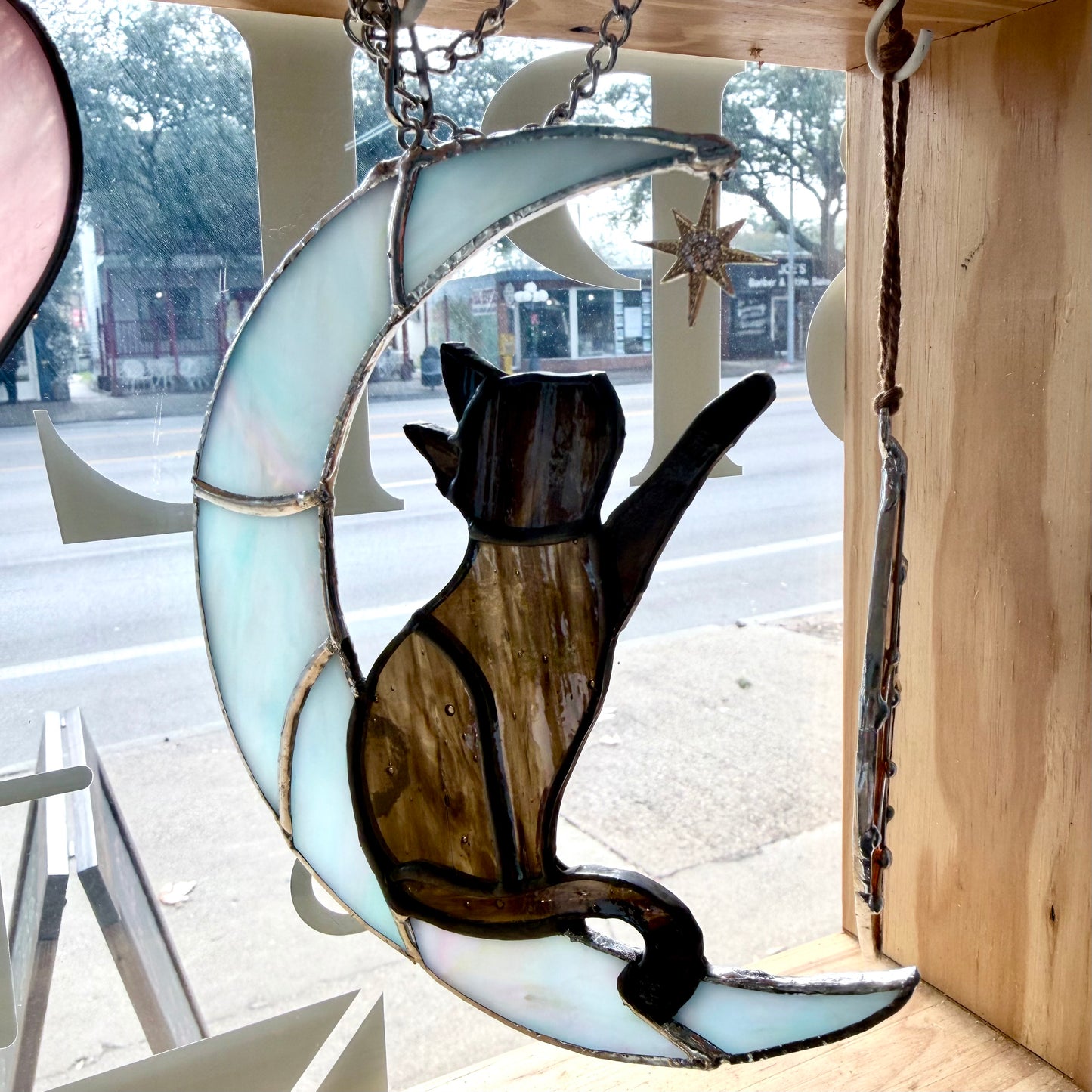 Cat on Moon Reaching for Star