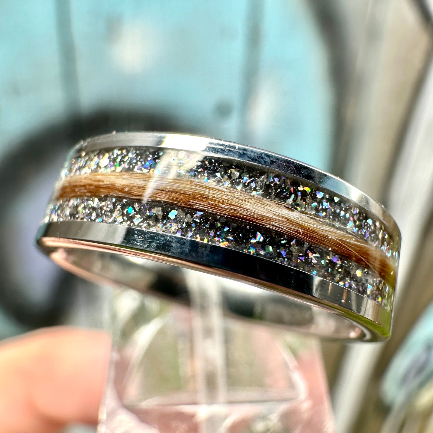 DiamondCast Hair or Fur Memorial Ring