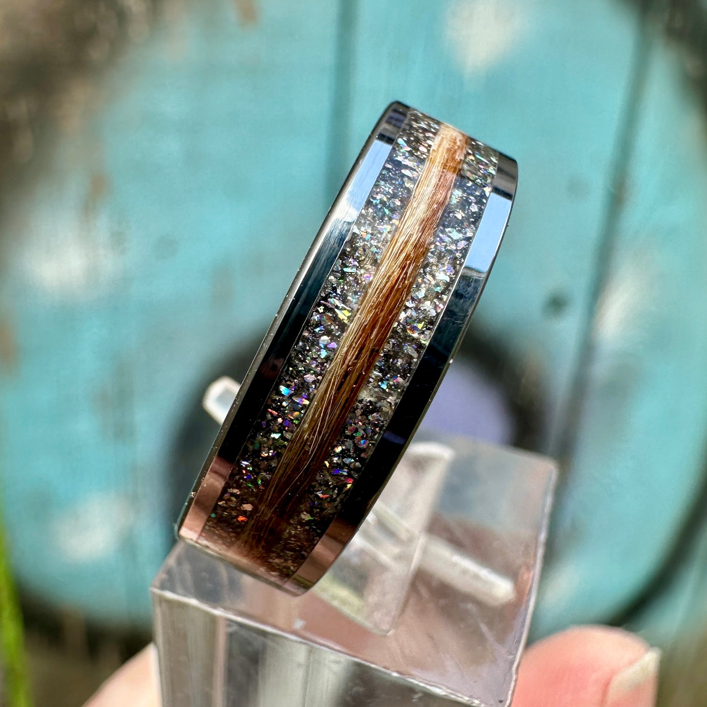 DiamondCast Hair or Fur Memorial Ring