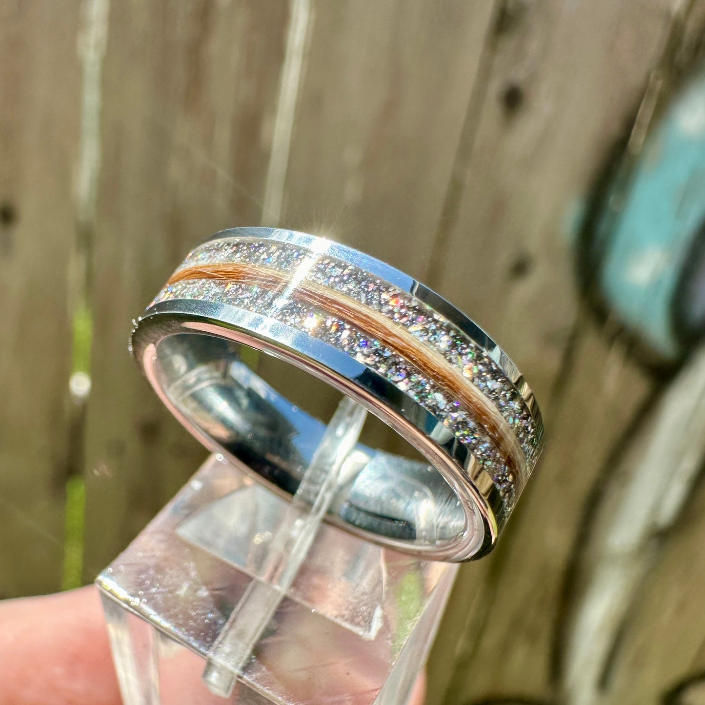 DiamondCast Hair or Fur Memorial Ring