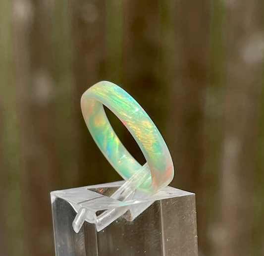 4mm Solid Colorshifting Opal Rings