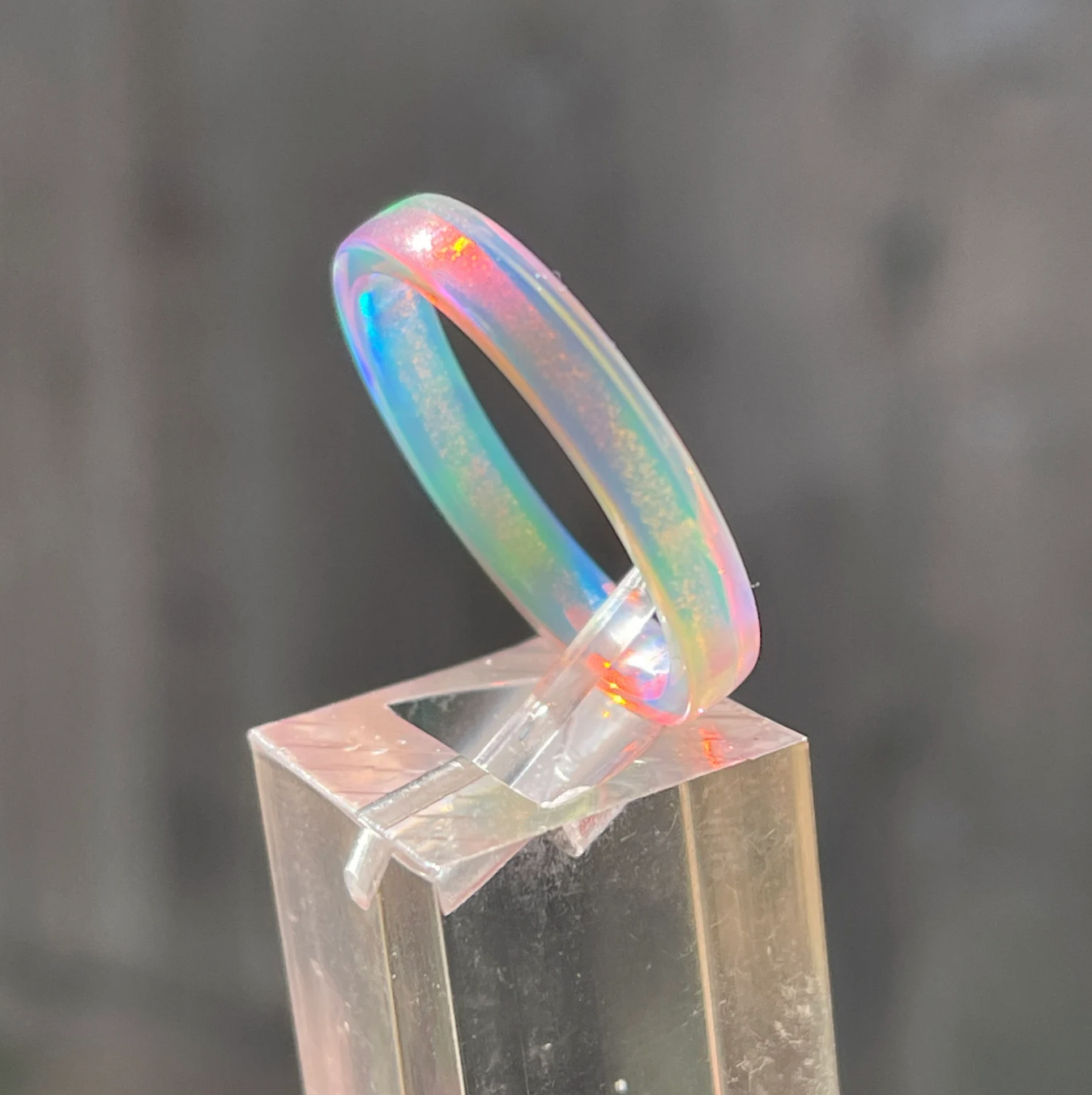 4mm Solid Colorshifting Opal Rings