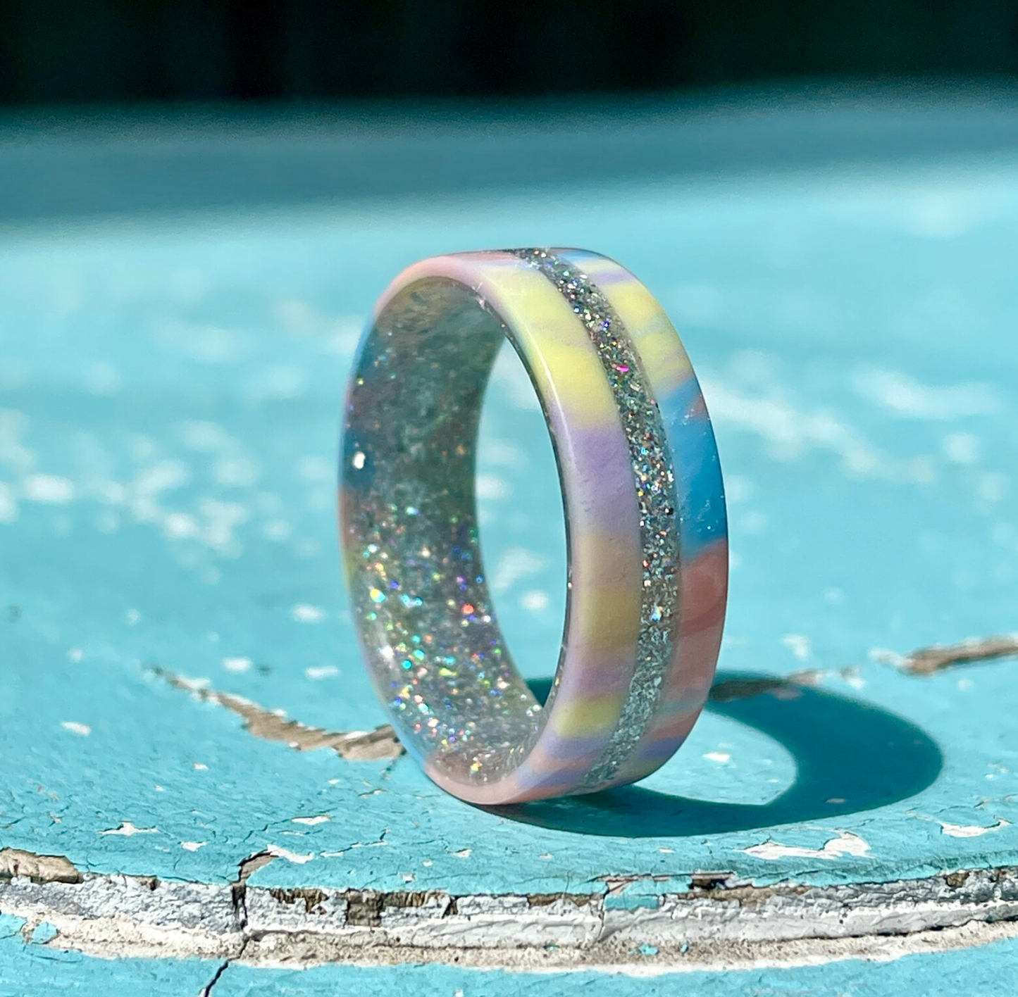 8mm Prismatic Unicorn Ring
