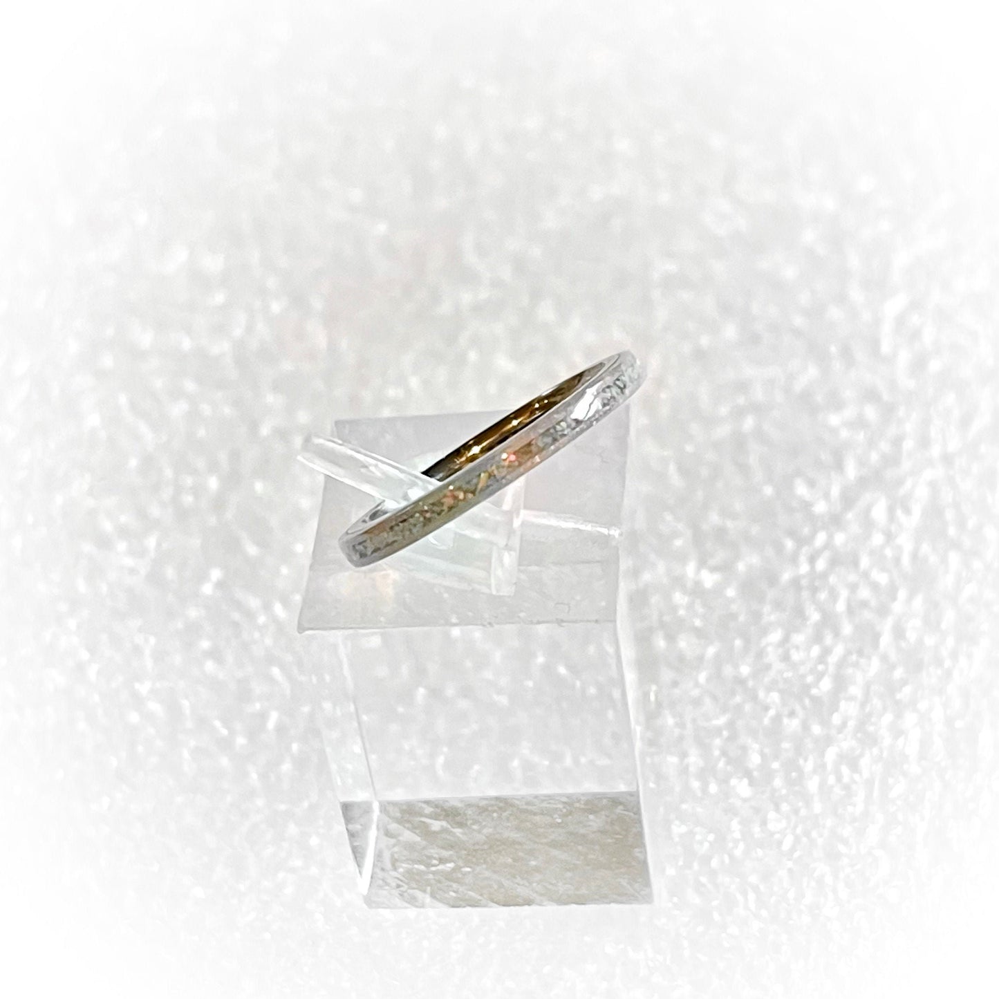 DiamondCast Stacking Ring with Opal Accent - Choose your color