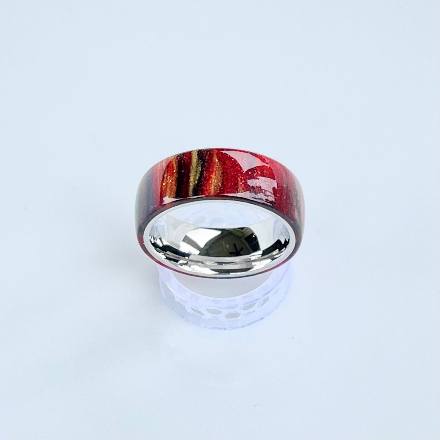 8mm wide Red Dragon DiamondCast Ring