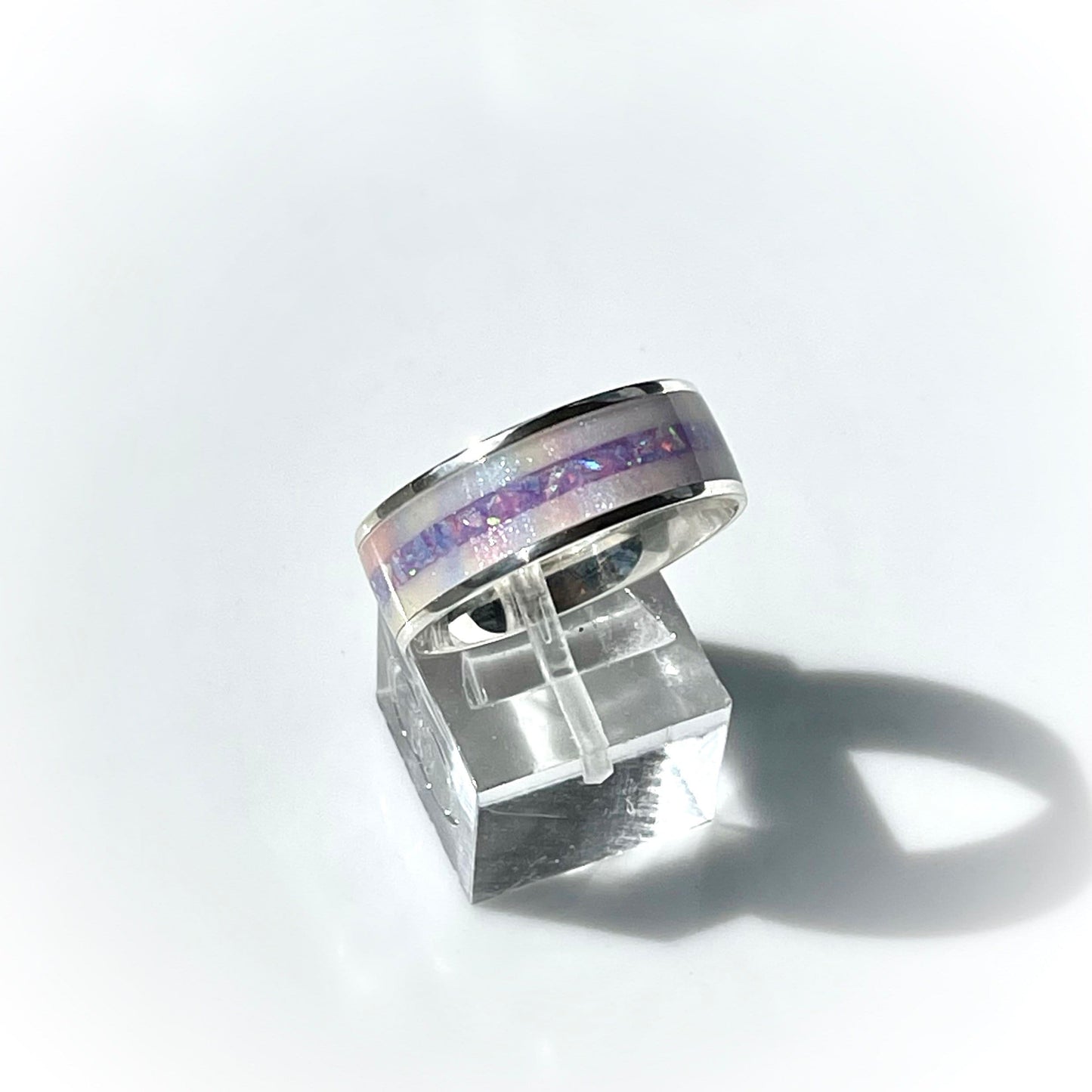 8mm Unicorn Poop DiamondCast Ring on Channeled Band