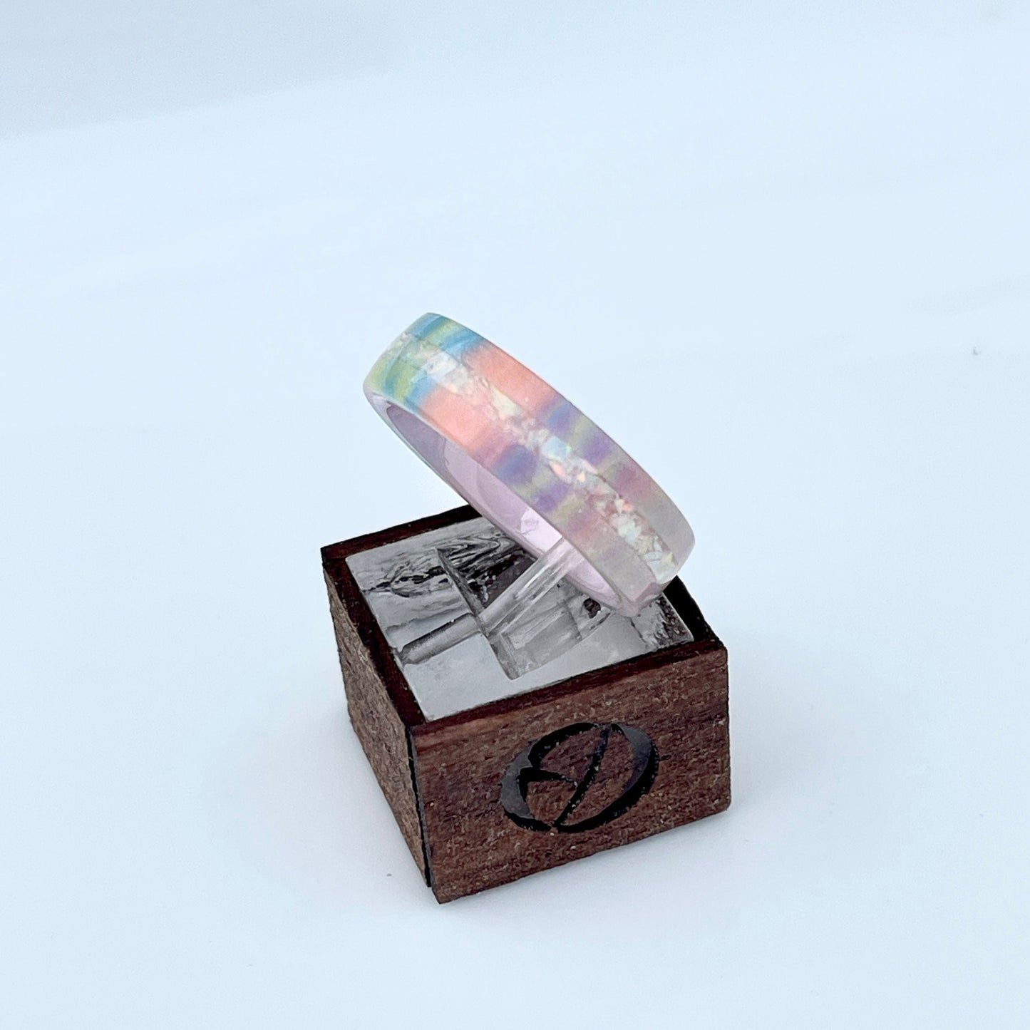 Pink Unicorn Ring with Opal Accent