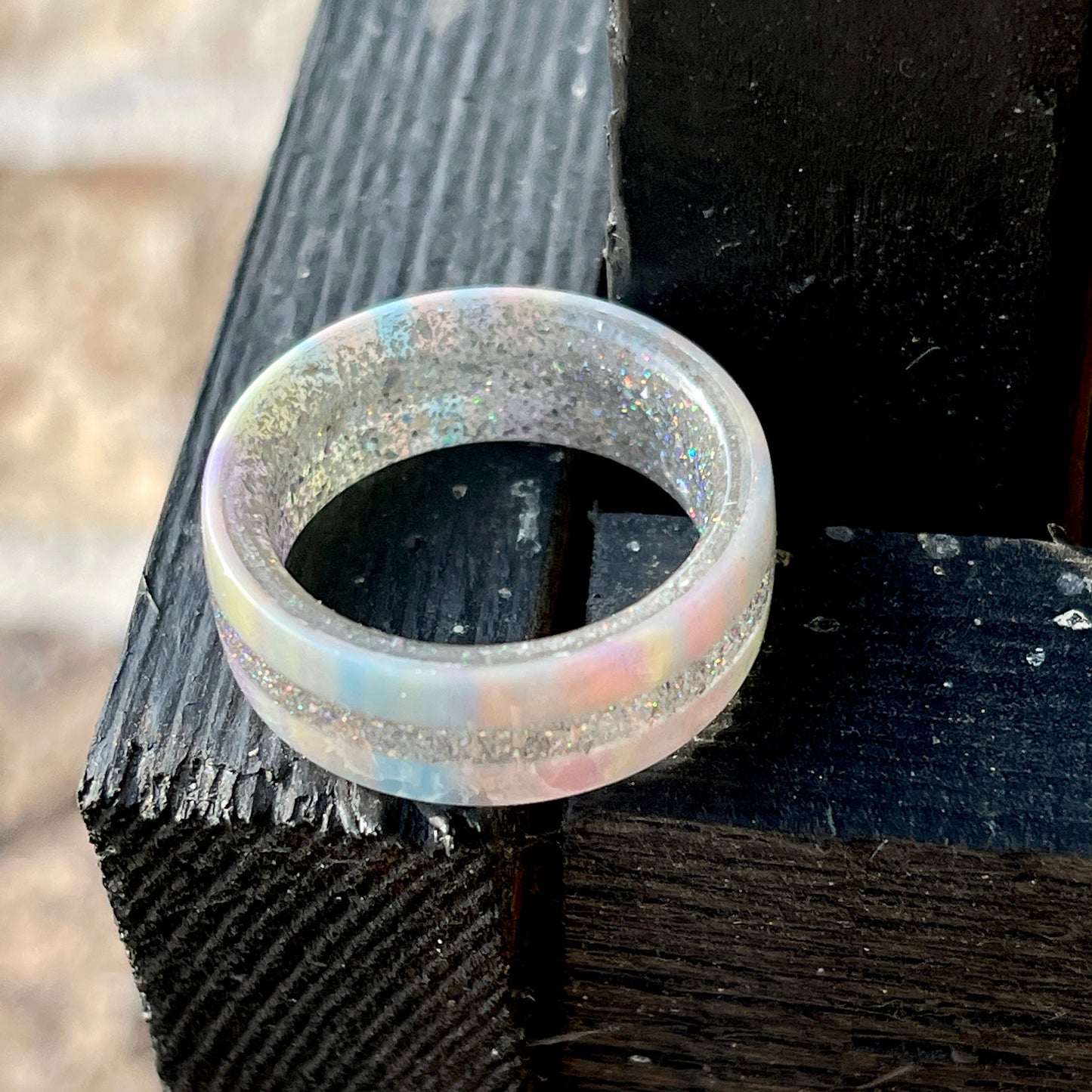 8mm Prismatic Unicorn Ring
