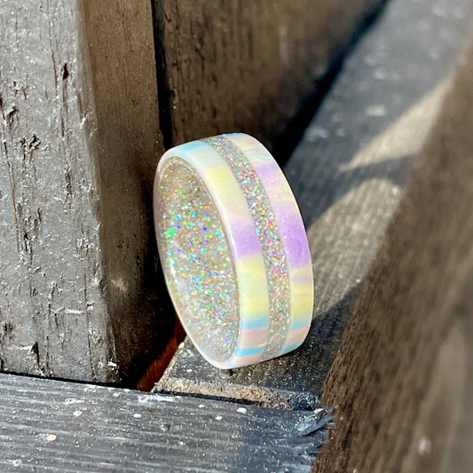 8mm Prismatic Unicorn Ring