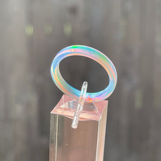 4mm Solid Colorshifting Opal Rings