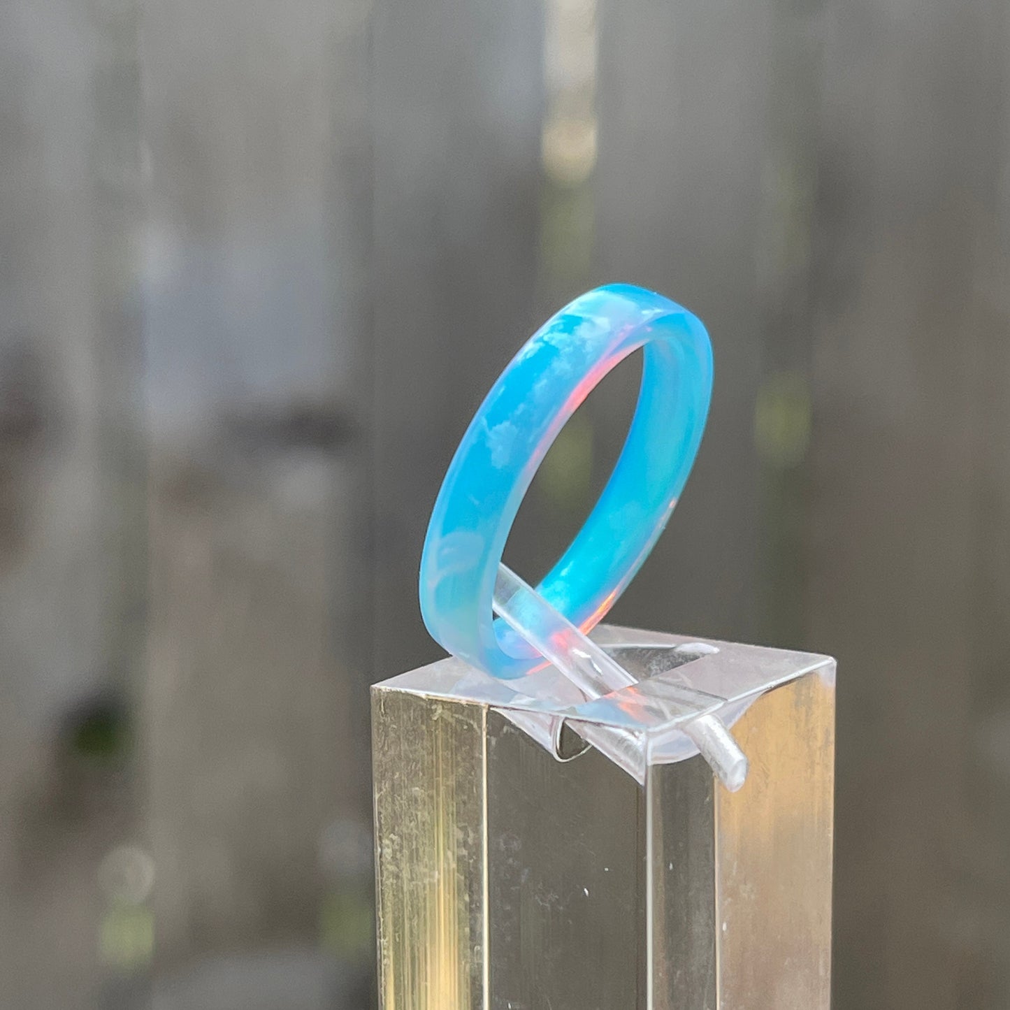 4mm Solid Colorshifting Opal Rings