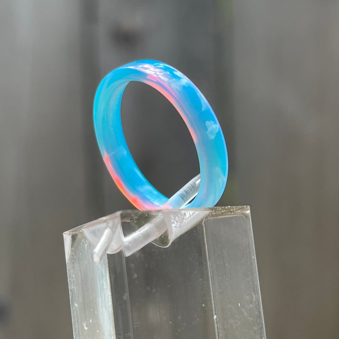 4mm Solid Colorshifting Opal Rings