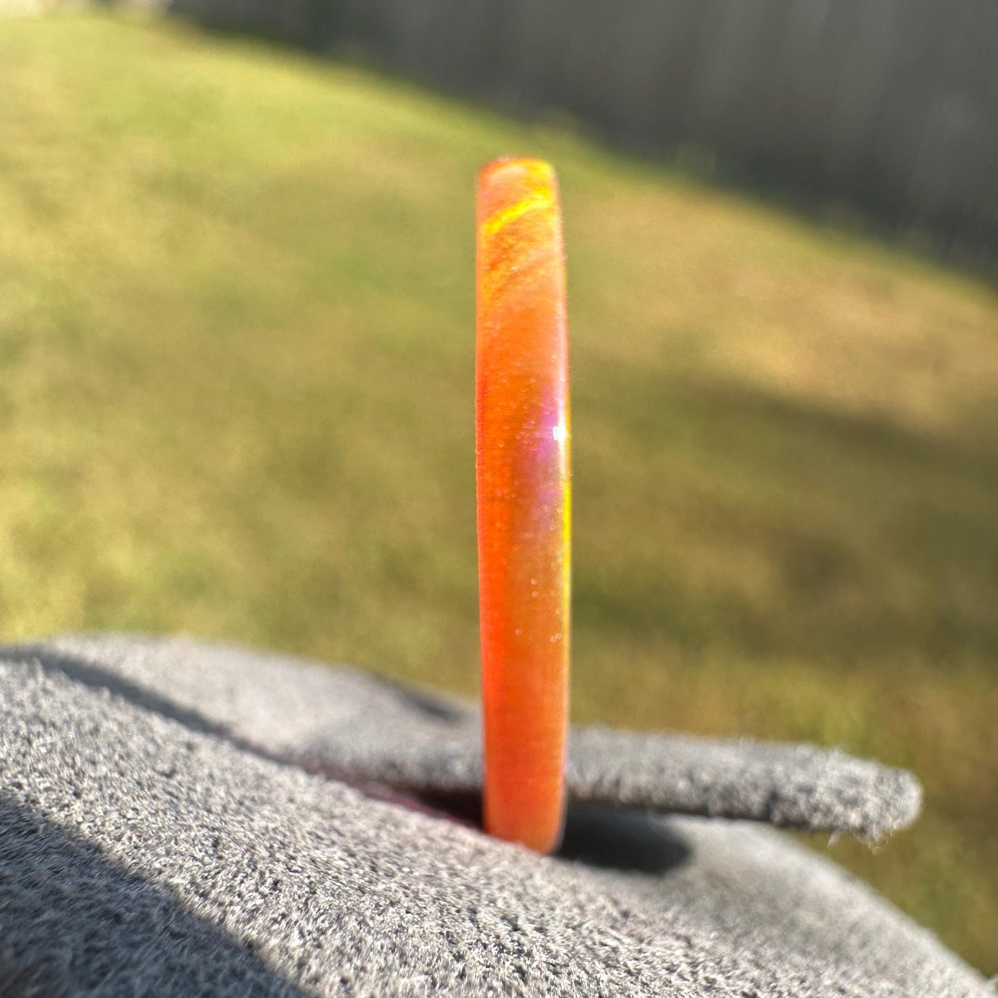 2mm Mexico Opal Ring on Argentium Silver Band