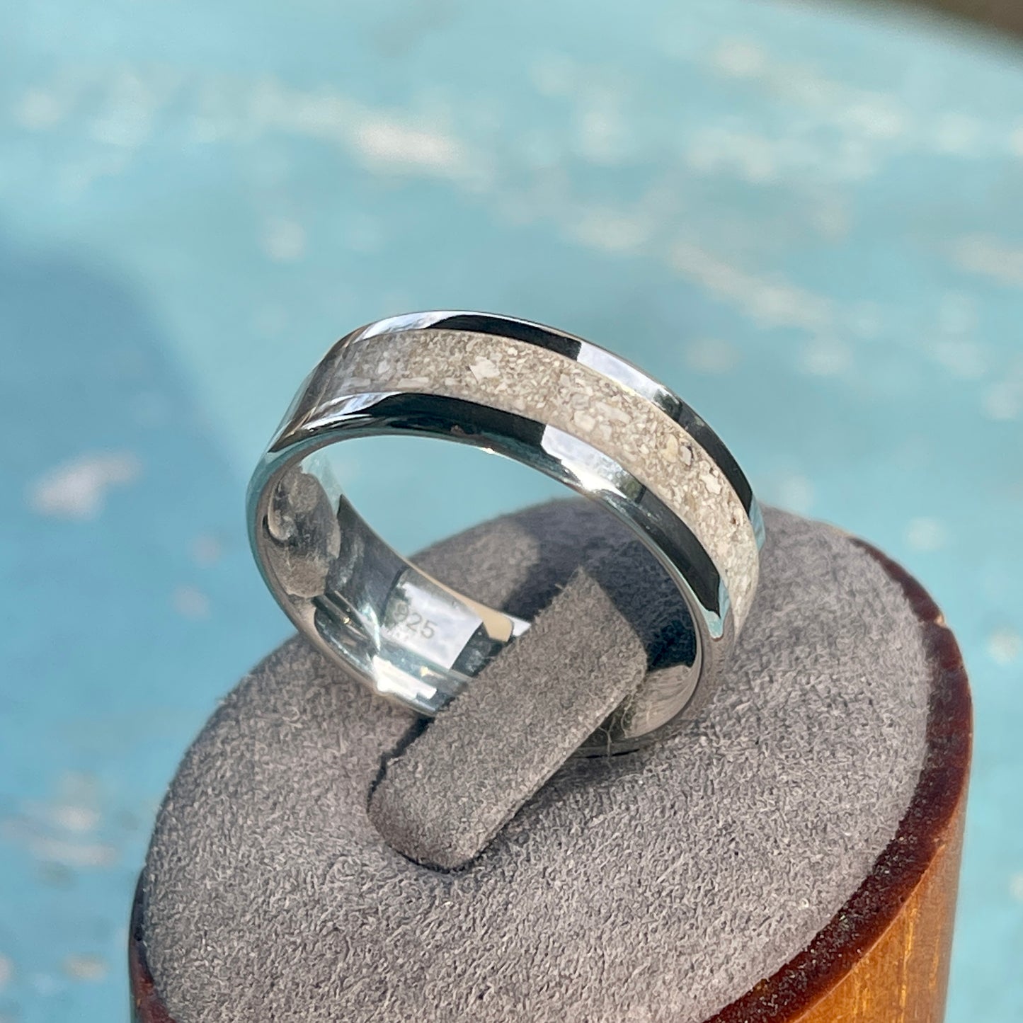 8mm Sterling Silver Cremation Ring