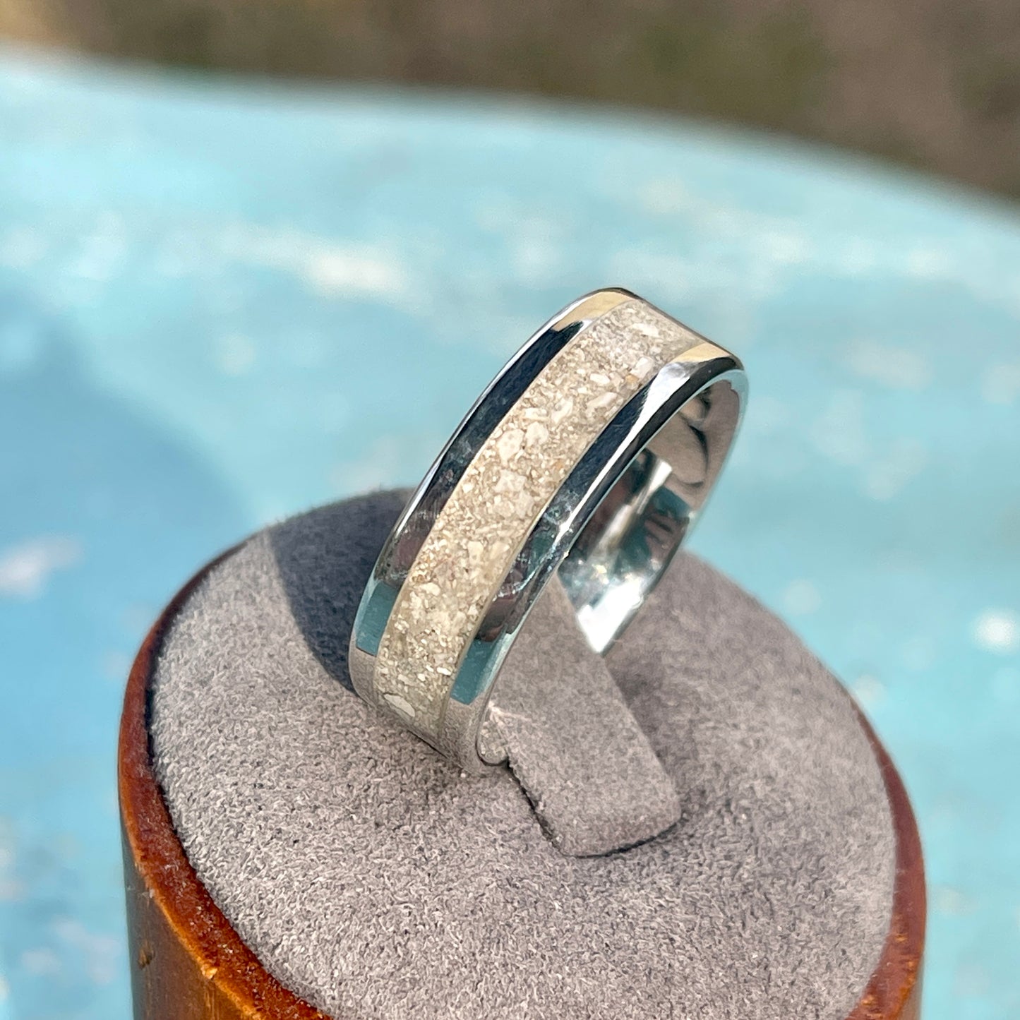 8mm Sterling Silver Cremation Ring