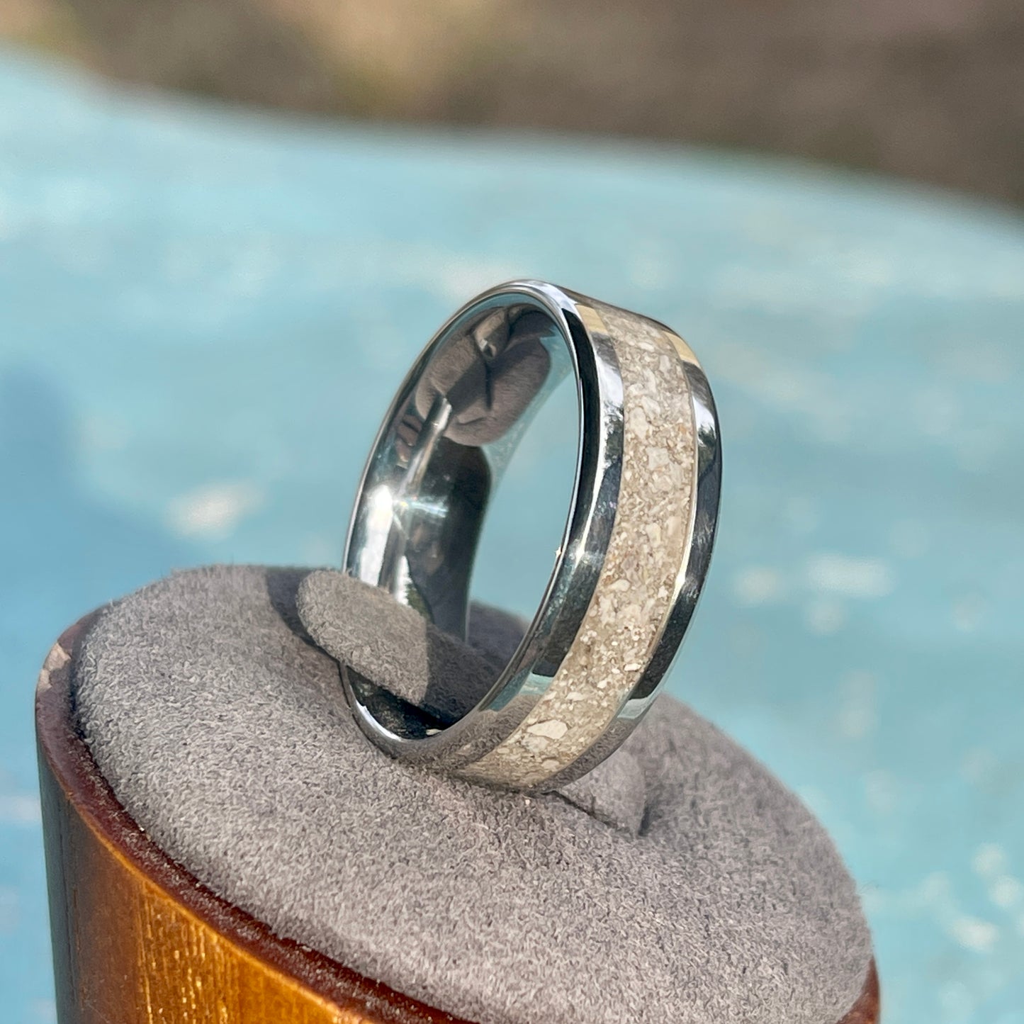 8mm Sterling Silver Cremation Ring