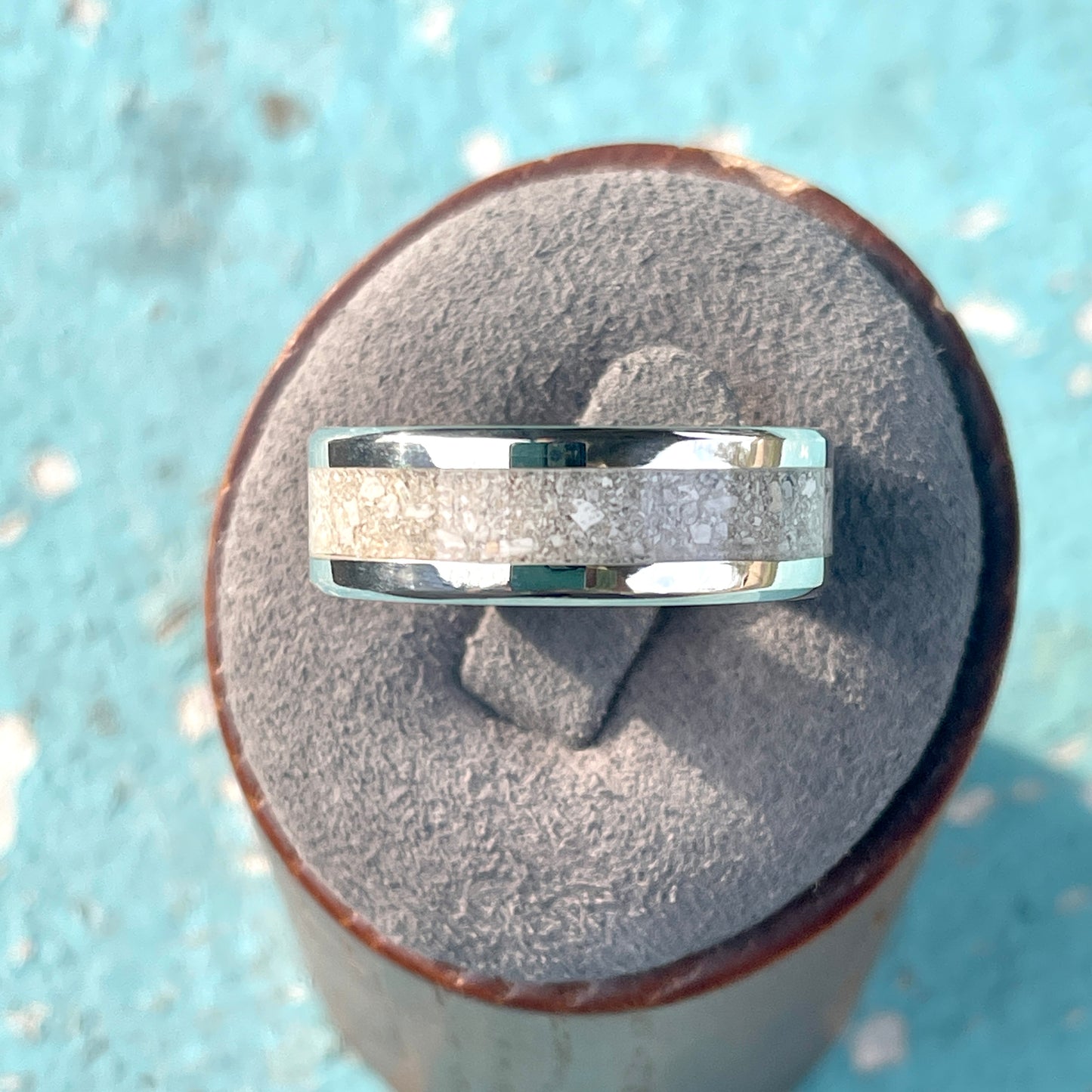 8mm Sterling Silver Cremation Ring