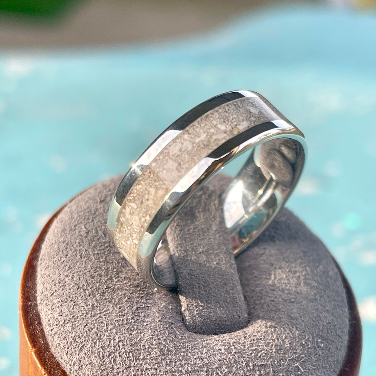 8mm Sterling Silver Cremation Ring