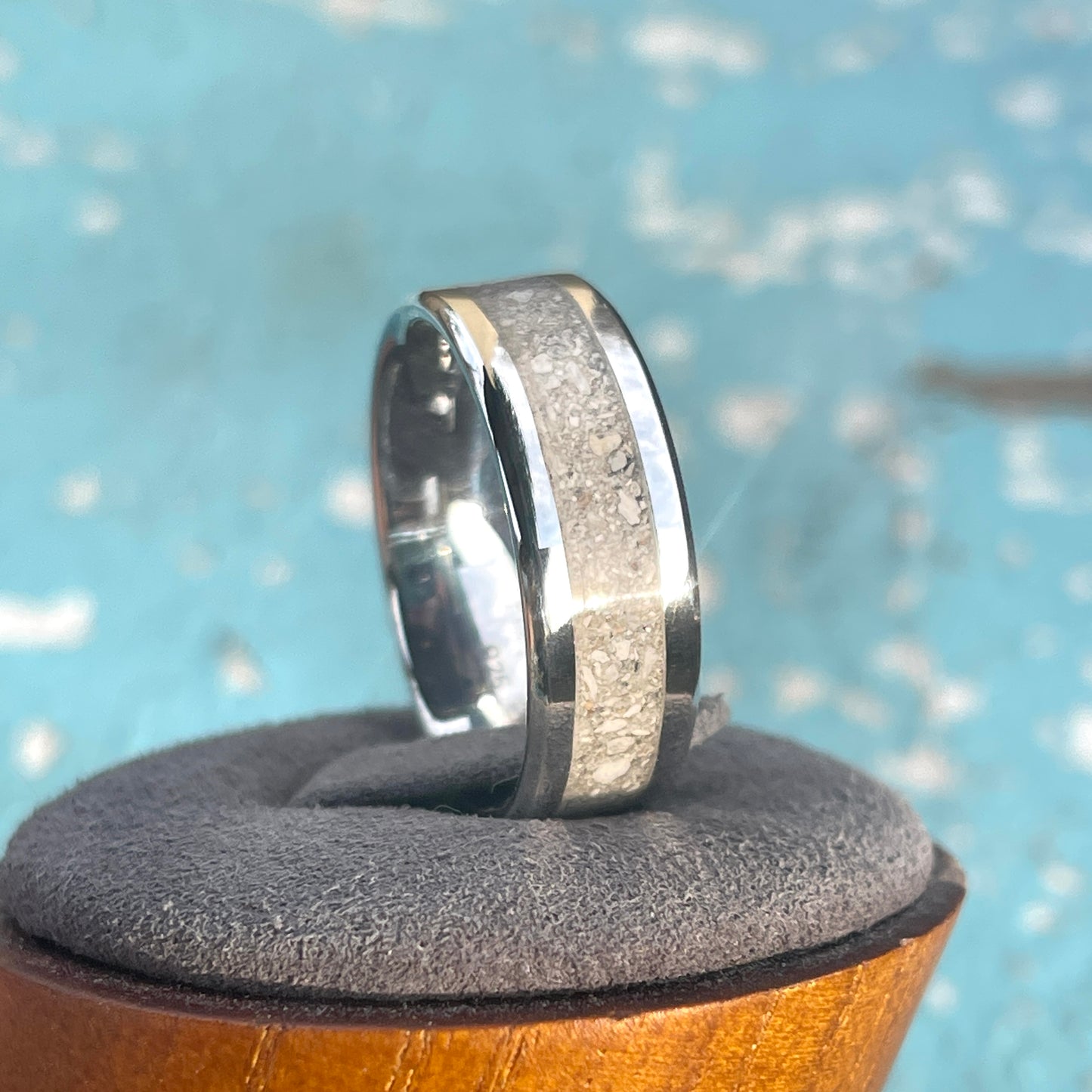 8mm Sterling Silver Cremation Ring