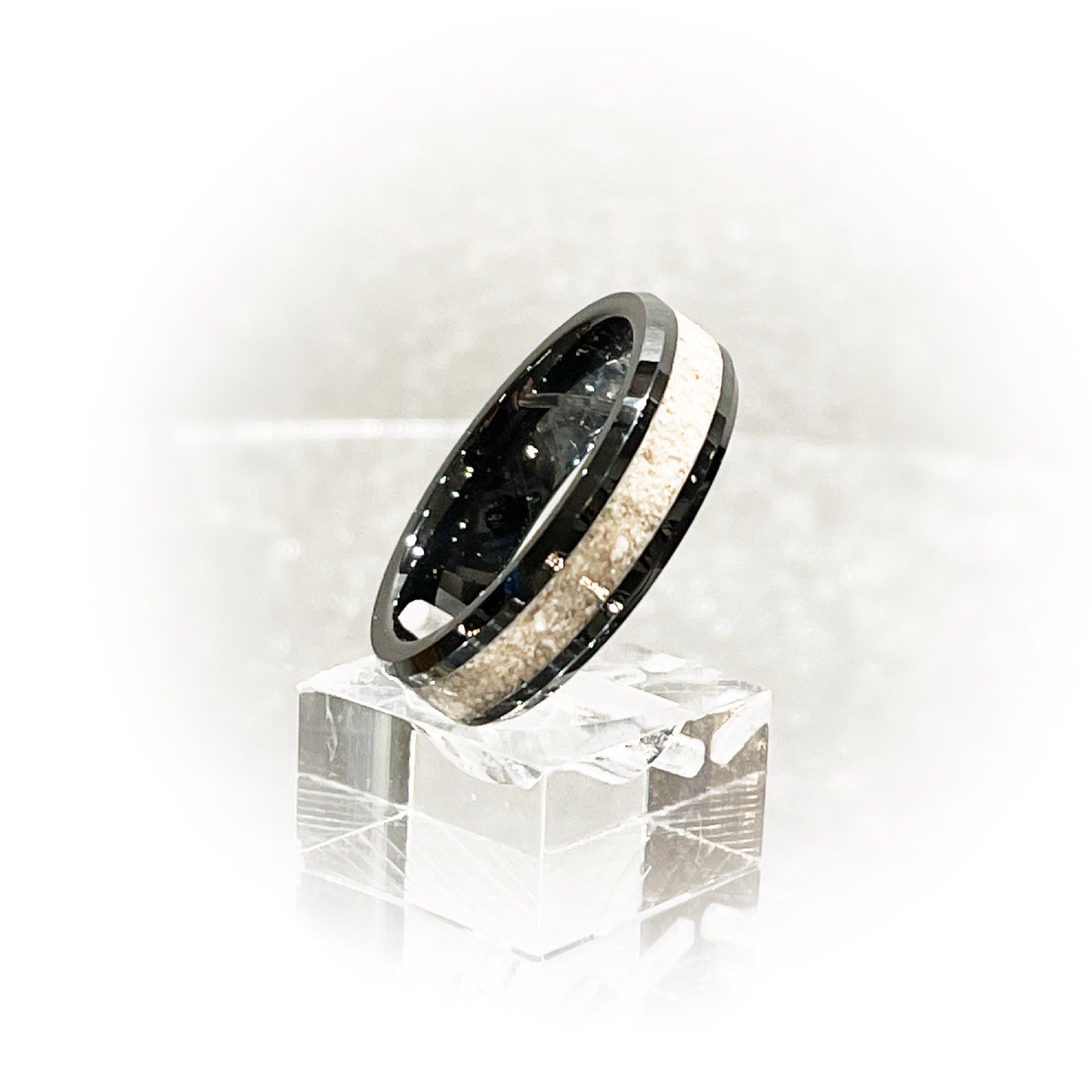6mm Black Ceramic Cremation Ring