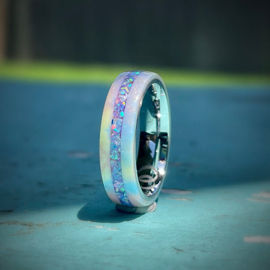 6mm Unicorn Ring with Opal Accent