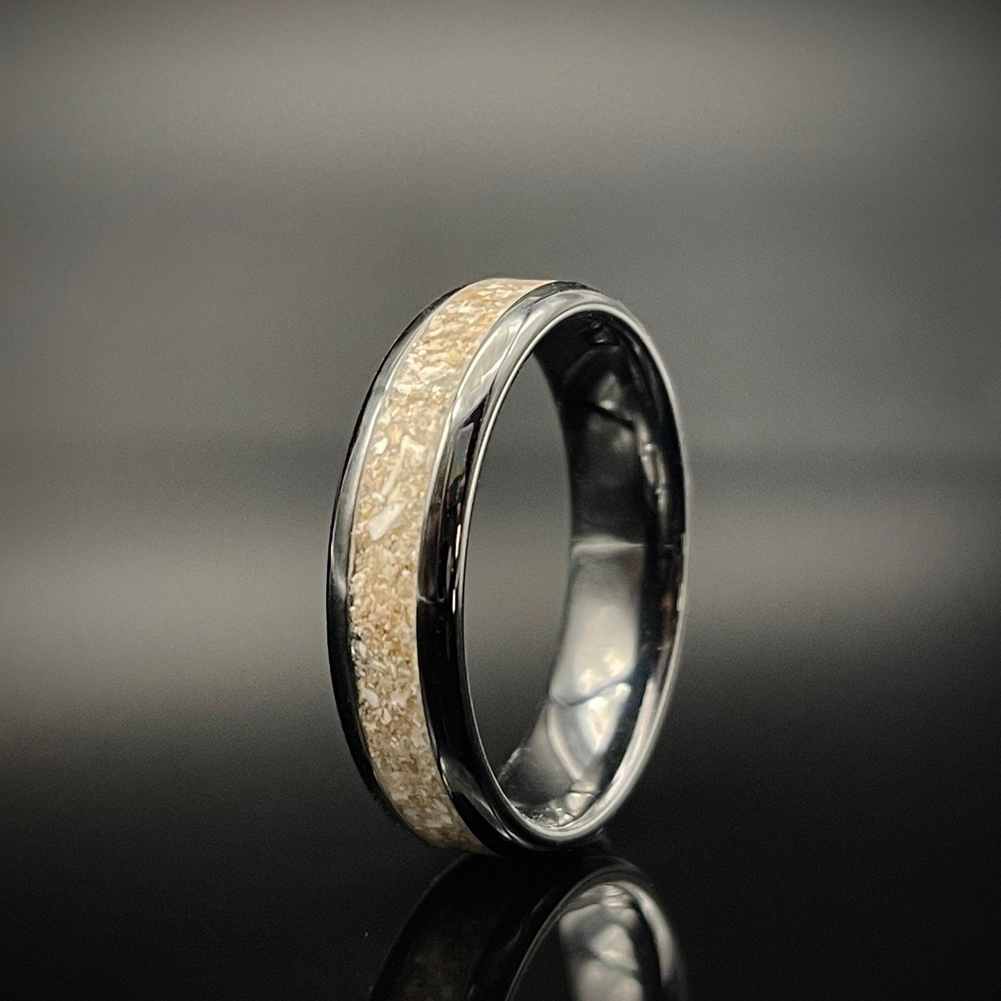 6mm Black Ceramic Cremation Ring