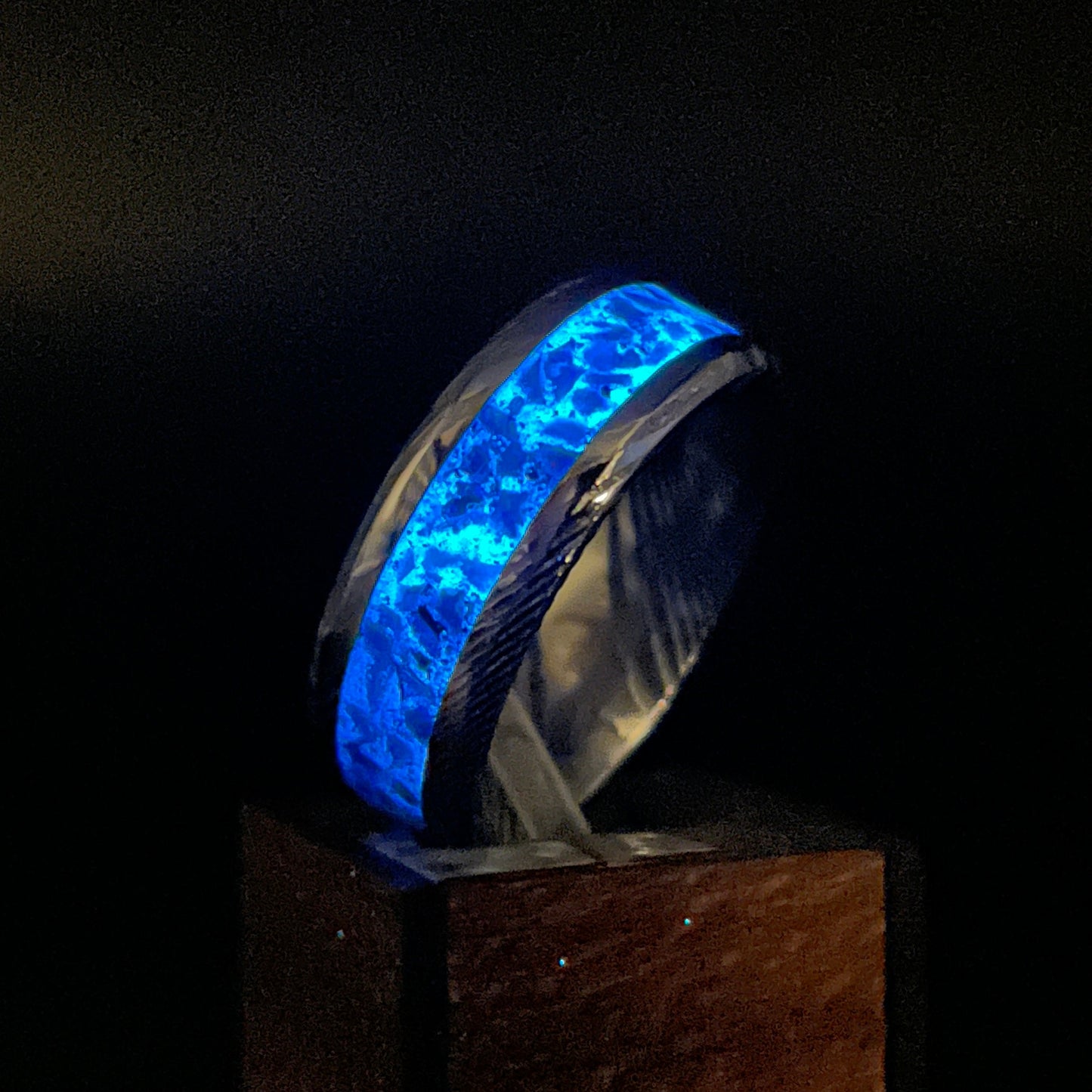 8mm Damascus Cremation Ring