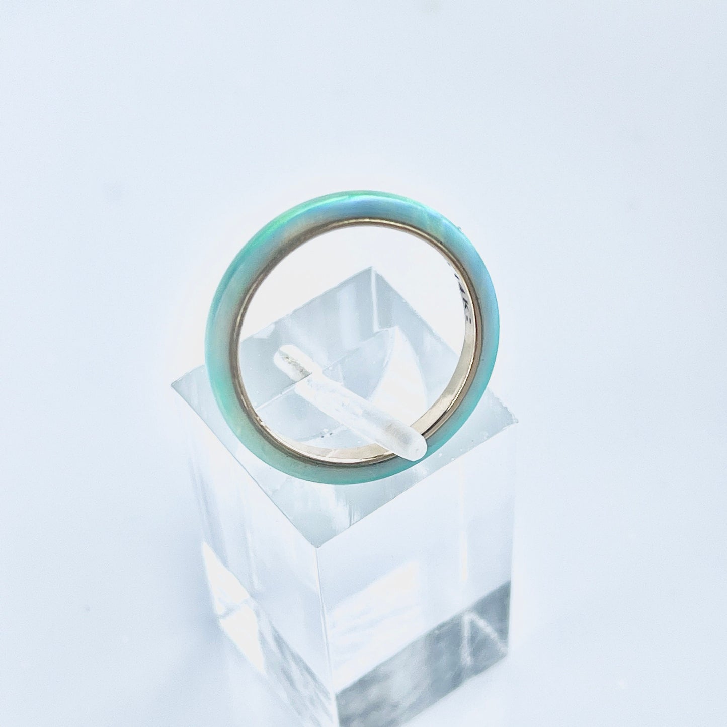 2mm Moon Yellow Opal Ring