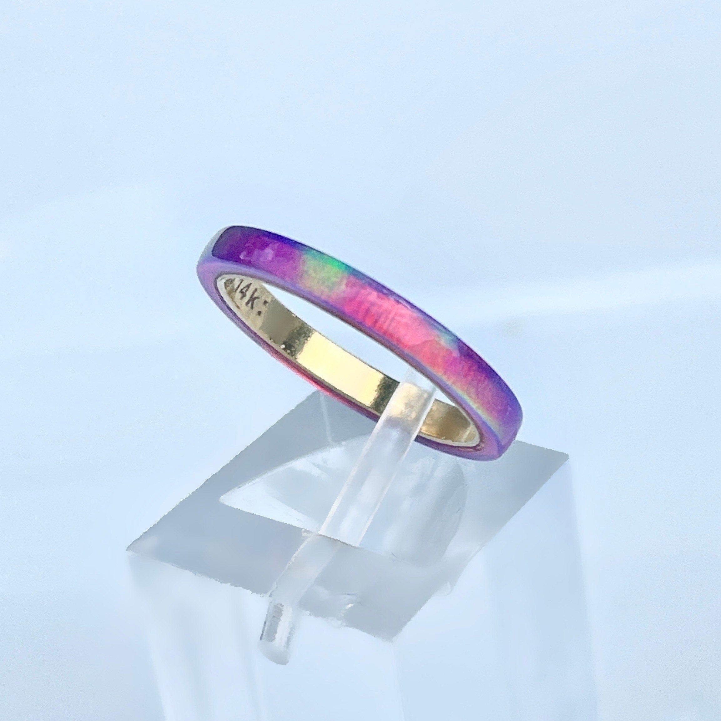 2mm Multi Violet Opal Ring – Elemental Designs
