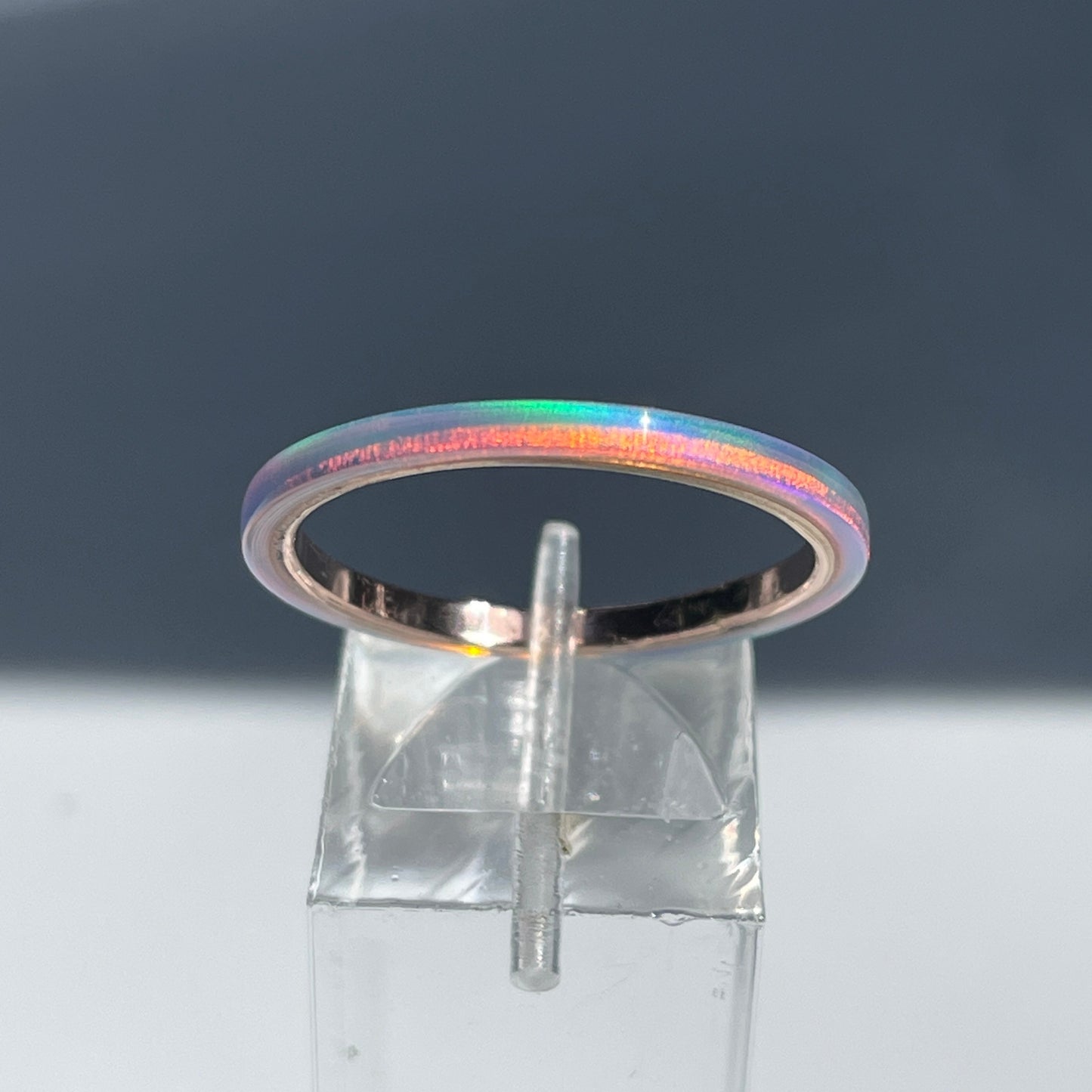 2mm Angel Skin Opal Ring