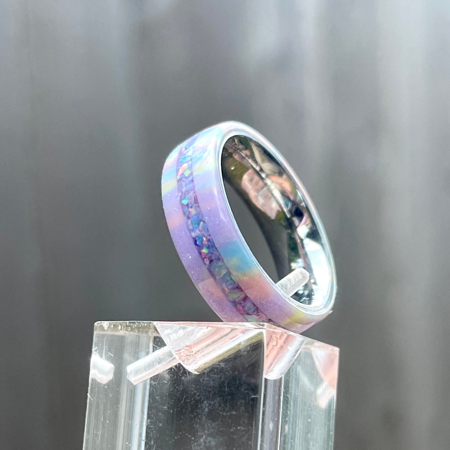 6mm Unicorn Ring with Opal Accent