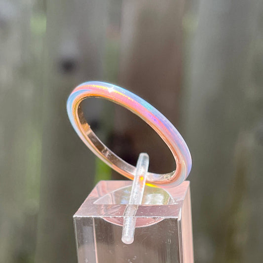 2mm Angel Skin Opal Ring