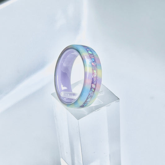 6mm Unicorn Ring with Opal Accent