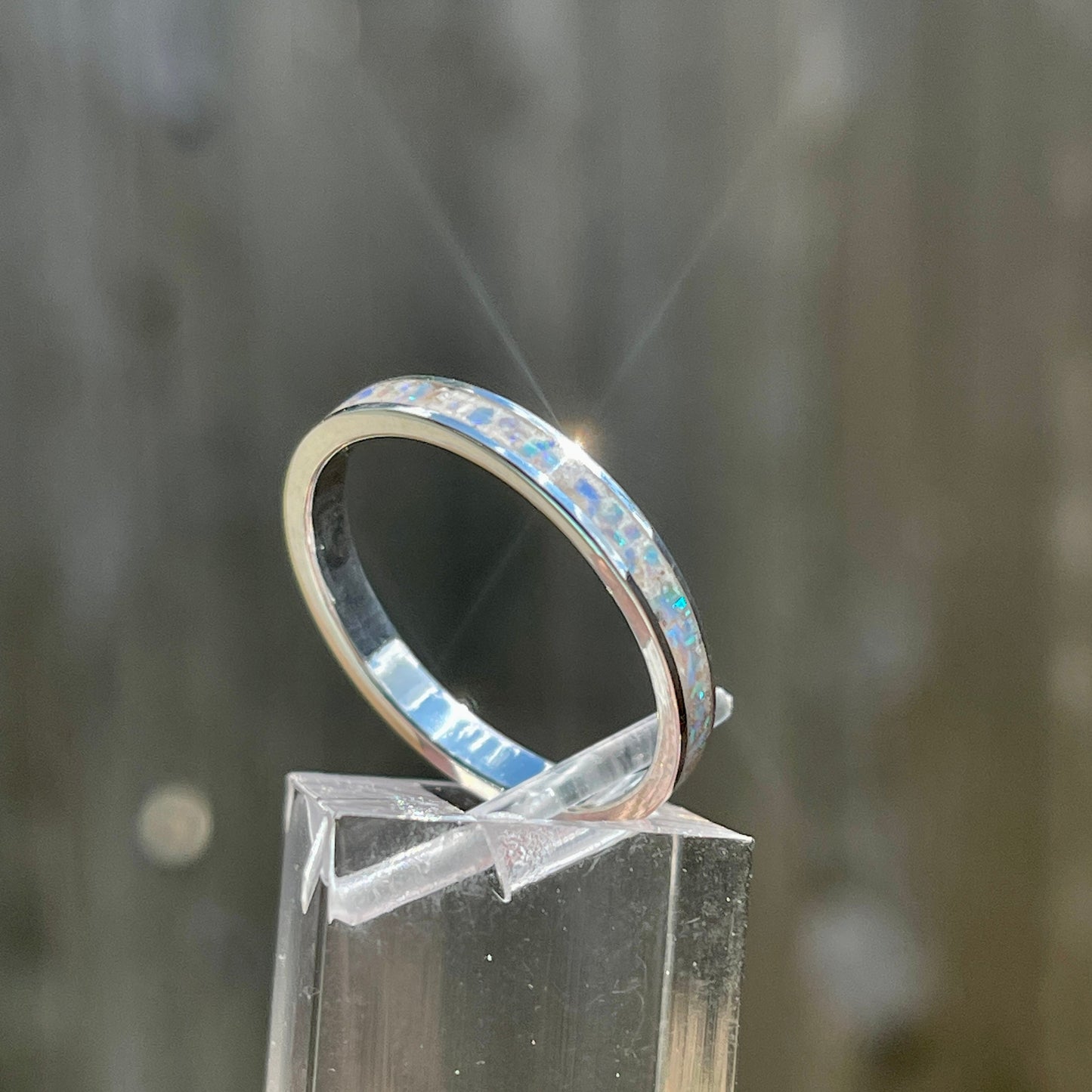 3mm Silver Cremation Stacking Ring